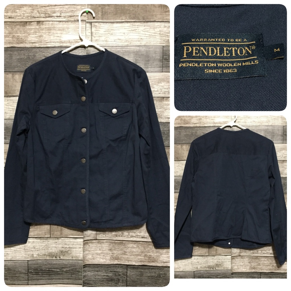 Pendleton Cotton Blend Button Front Jacket Women’… - image 1